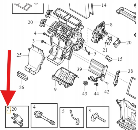 SILNIK KLAP NAGRZEWNICY VOLVO XC40 EX40 2018- C40 EC40 POLESTAR OE 32226714
