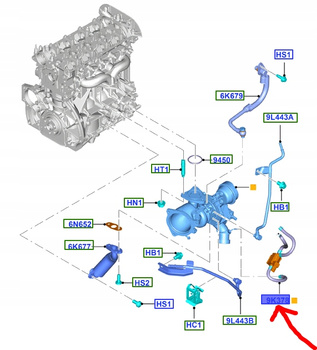 ELEKTROZAWÓR STEROWANIA TURBINY 1.6L EB FORD _ 1820748 _  BM5G-9K378-BA