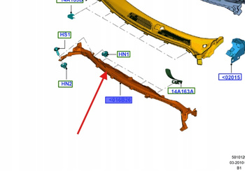 PODSZYBIE DOLNE FORD FIESTA 2008- 2017 1876409 _ D1BB-A016B26-CA