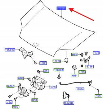 MASKA FORD TRANSIT CONNECT MK1 5149226 _ AT16-V16610-AA