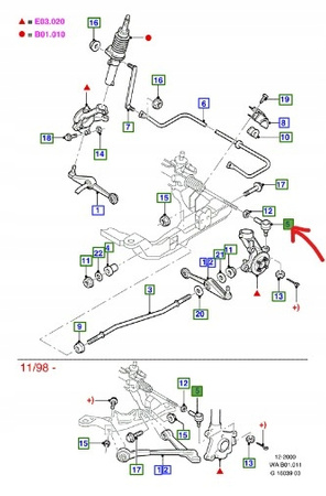 KOŃCÓWKA DRĄŻKA KIEROWNICZEGO FORD WINDSTAR 1994-0_4508182_3F23-3289-BC