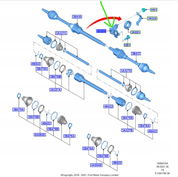 PODPORA PÓŁOSI MANUAL FORD TRANSIT 14- 19- CUSTOM 2523654 _ 8C11-3K305-BA