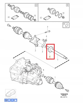 Łożysko podpory półosi Volvo 30757375