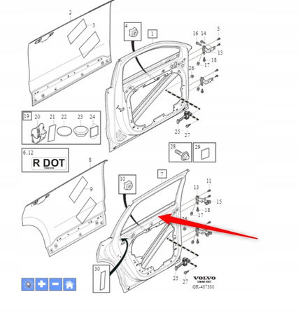 DRZWI LEWY TYŁ VOLVO XC90 2024- OEM/OE 32420615
