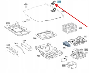 ZAMKNIĘCIE PODŁOGI BAGAŻNIKA MERCEDES E W213 W238 C W206 OE A0996930300