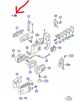 ZAMEK DRZWI PRZÓD PRAWY FORD ESCORT 1990-2001 _1043304_92AB-B21812-AD