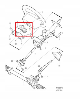 Volvo OE 31313083 czujnik kąta skrętu taśma