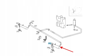 LEWA DYSZA SPRYSKIWACZA REFLEKTORA MERCEDES C klasa W203 OE A2038600747