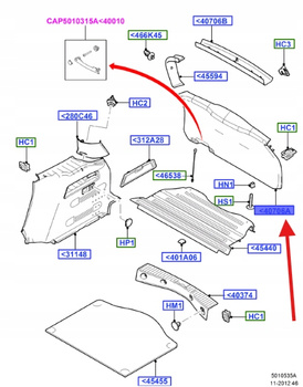 BOCZEK KLAPY TYLNEJ BAGAŻNIKA C-MAX 2003-2010 1671975 _ 3M51-R40411-BJ32N5