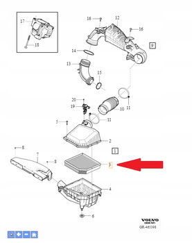 Filtr powietrza Volvo XC40 OE 32146443