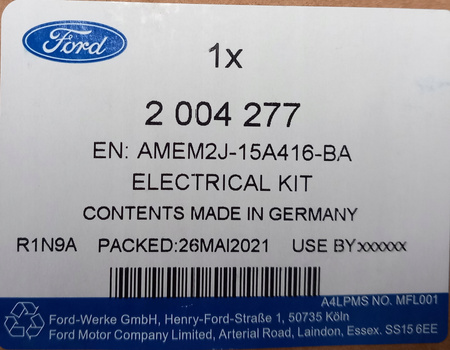 WIĄZKA HAKA HOLOWNICZEGO FORD S-MAX GALAXY 2015- 2004277 _ AMEM2J-15A416-BA