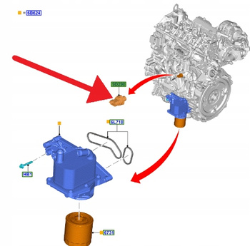 CZUJNIK CIŚNIENIA OLEJU 5.0 V8 2.0 2.3 EB 2.0D FORD 2163280 _ CM5A-9D290-AB