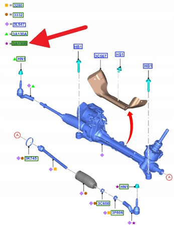 KOŃCÓWKA KIEROWNICZA LEWA FOCUS C-MAX KUGA 12- OE 1826505 _ BV6C-3C437-BB