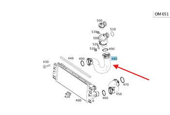 RURA PRZEWÓD INTERCOOLERA DIESEL MERCEDES SPRINTER W906 907 OE A9065285082