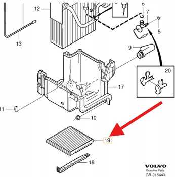 FILTR KABINOWY VOLVO S40 V40 1996-OE 31369415