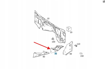 WYGŁUSZENIE MASKI KOMORY SILNIKA LEWE MERCEDES SPRINTER W907 OE A9076820101