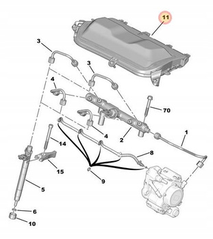 OSŁONA POKRYWA WTRYSKIWACZY CITROEN C8 JUMPY 807 EXPERT OE 1565CQ