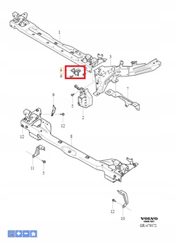 ZAMEK RYGIEL UCHWYT MASKI PRZÓD VOLVO EX40 XC40 2018- C40 EC40 OE 32234341