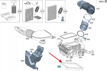 FILTR POWIETRZA MERCEDES VITO W447 OE A6540941500