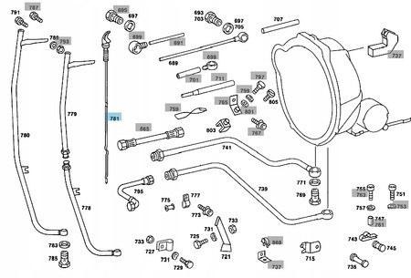 ORYGINALNA MIARKA POZIOMU OLEJU MERCEDES W115 A1162700083