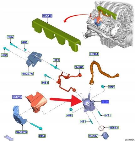 POMPA PALIWA 5.0 V8 FORD MUSTANG 2022- 2023- OE 2629535 _ NR3E-9D376-BA