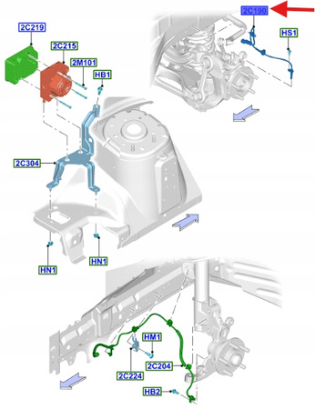 CZUJNIK ABS TYŁ LEWY / PRAWY FORD MUSTANG 2015- OE 5281020 _ FR3C-2C190-BA