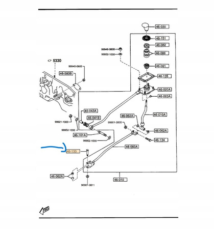 Śruba drążka sterującego skrzyni biegów -Mazda 323_B45546133