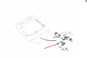 ZAMEK KLAPY BAGAŻNIKA MERCEDES C W205 E W213 W117 W156 OE A0997400600