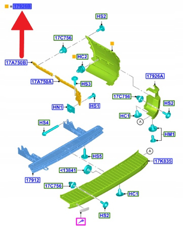LISTWA ZDERZAKA PRAWY TYŁ FORD TRANSIT 2014- OE 1867573 _ BK31-17926-CC5CND