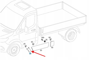LISTWA BŁOTNIKA LEWY PRZÓD MERCEDES SPRINTER W907 W910 OE A91069079019678