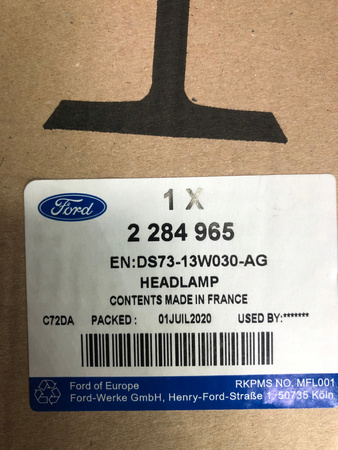 REFLEKTOR PRZEDNI LEWY FORD MONDEO Mk5 2014-2018 2284965 _ DS73-13W030-AG