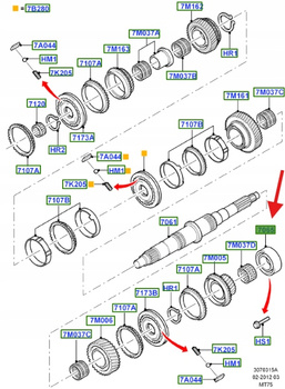 ŁOŻYSKO SKRZYNI BIEGÓW FORD TRANSIT 1985-2014 1098817 _ YC1R-7065-BA
