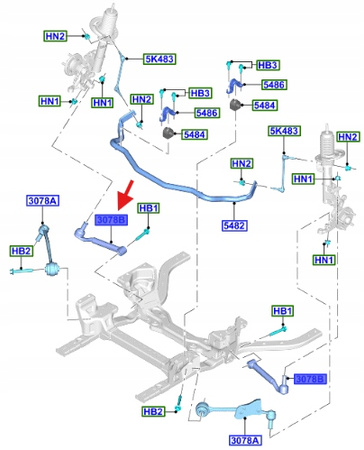 WAHACZ PRAWY PRZÓD FORD MUSTANG 2015- OE 5282022 _ FR3C-3A423-AA