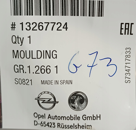 Opel Meriva B przed liftingiem- emblemat chrom atrapy_13267724