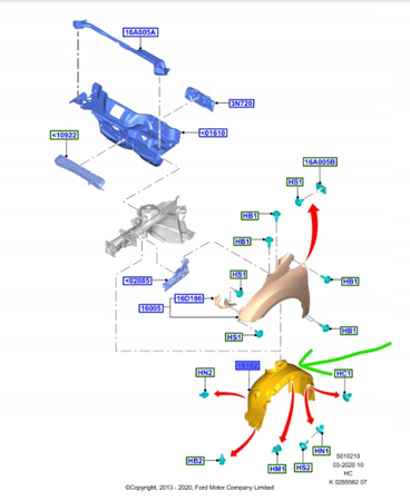 NADKOLE PRAWE PRZÓD FORD TRANSIT TOURNEO CONNECT_2039550_DT11-16114-AF