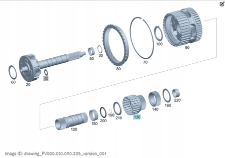 ORYGINALNE KOŁO ZĘBATE MERCEDES A2202700944 | 2202700944
