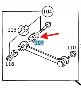 TULEJA WAHACZA TYLNEGO MERCEDES Wiele Modeli OE A1243524365