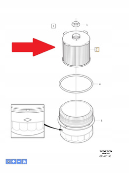 Filtr oleju Volvo S60, V60, XC60, OE 32140029