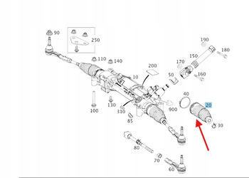 OSŁONA DRĄŻKA KIEROWNICZEGO MERCEDES S W217 W222 OE A2224630196