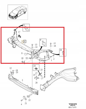 SEKCJA PRZÓD VOLVO S60 II 14-18r V60 I 14-18r