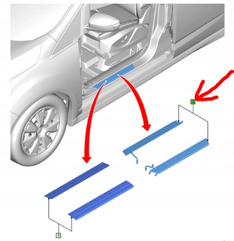 NAKŁADKA PROGU DRZWI FORD C-MAX MK2 2010-19_1827775_AMAM5J-132A18-AC