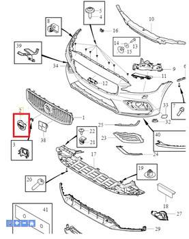EMBLEMAT NA GRIL VOLVO V60 II 19-21r V90 II 17-21r