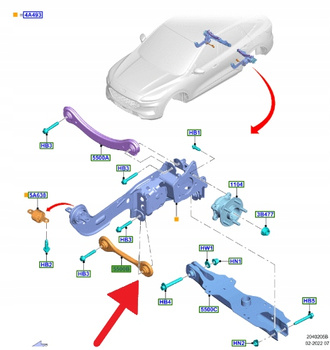 WAHACZ TYLNY L P FORD FOCUS KUGA ESCAPE 2020- 2428955 _ JX61-5K743-AEB