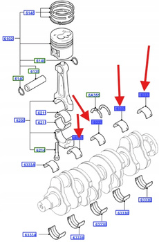 ŁOZYSKO OPOROWE WALU KORBOWEGO 1465160 _ 7G9Q-6337-AA
