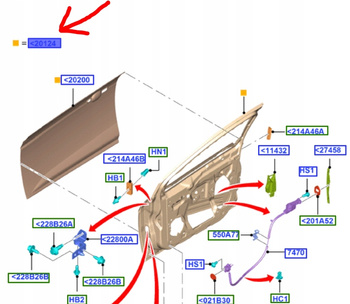 DRZWI PRZEDNIE LEWE FORD FOCUS MK3 2011-2018 2147846 _ PBM51-A20125-BF