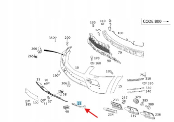 DOLNA PRAWA OSŁONA ZDERZAKA PRZÓD MERCEDES GL W164 OE A1648858825