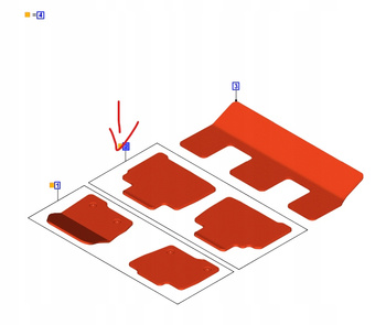 DYWANIKI WELUROWE 2 RZĄD S-MAX GALAXY 2015- OE 2170223 _ AMEM2J-R13035-CB