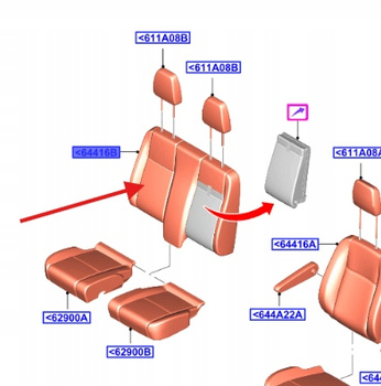 OPARCIE SIEDZENIA PRZÓD PRAWA STR TRANSIT 2014- 2373817 _ BK31-64416-EF35B8