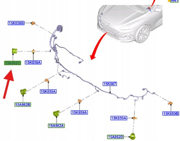 KOSZYK CZUJNIKA PARKOWANIA FORD KUGA MK3 2020- 2501158 _ LJ6T-15A862-RA5UAW