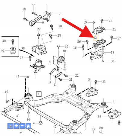 LEWA PODUSZKA SILNIKA AUTOMAT B5 B6 D5 VOLVO S60 V60 XC60 XC70 OE 31316875